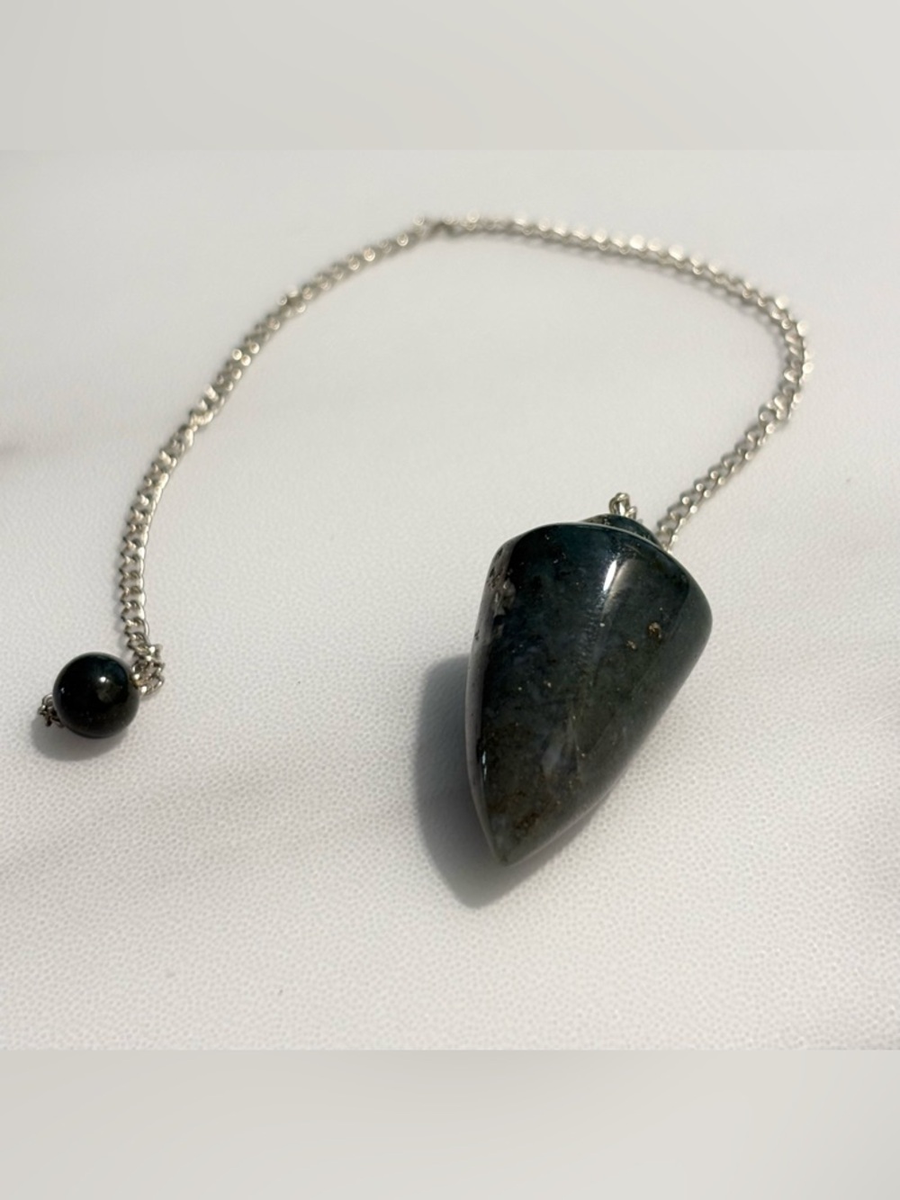 Bloodstone Gray Tone Decision Making Divination Pendulum